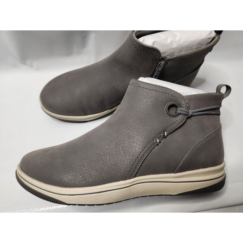 Clarks Breeze Derby Ankle Boots Women's 9 Dark Grey